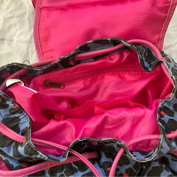 💘blue and pink leopard print mini backpack💘 - Picture 3 of 4